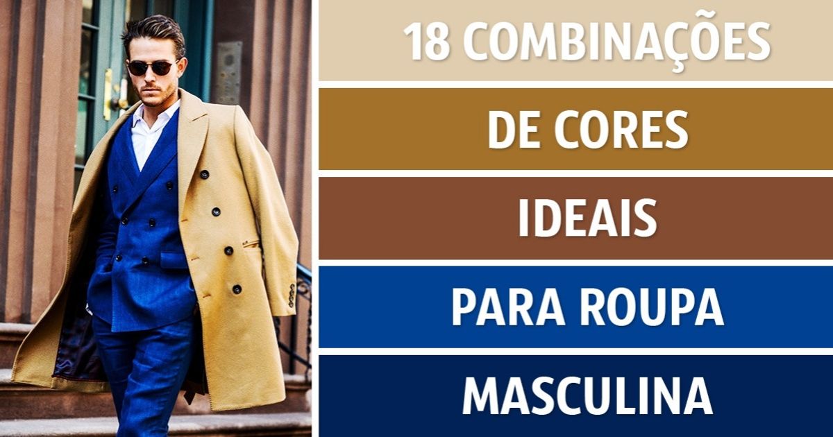 cores para roupa de homem