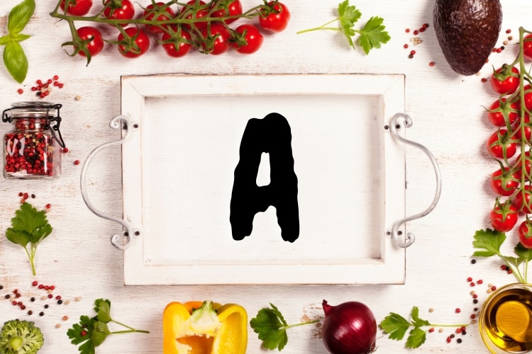 frutas com a letra a