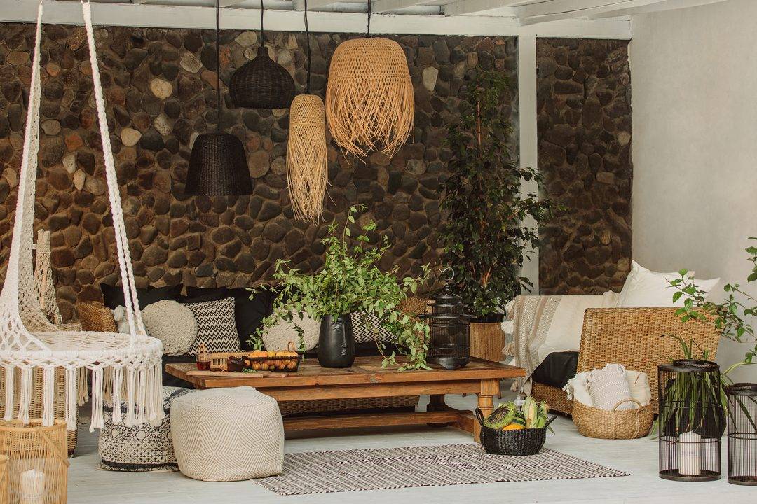 mistura de rústico com contemporâneo