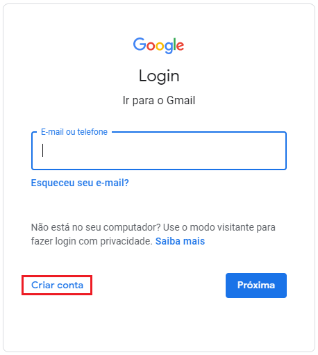 como criar um email gratuito no gmail