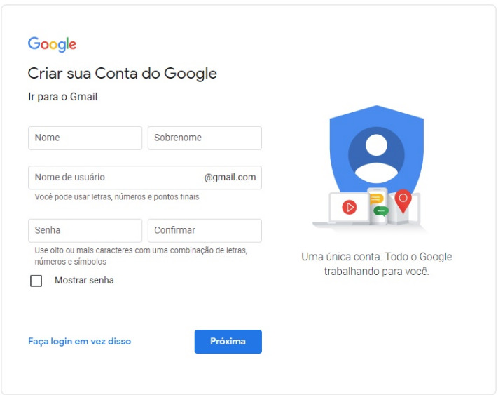 passo a passo para criar conta outlook