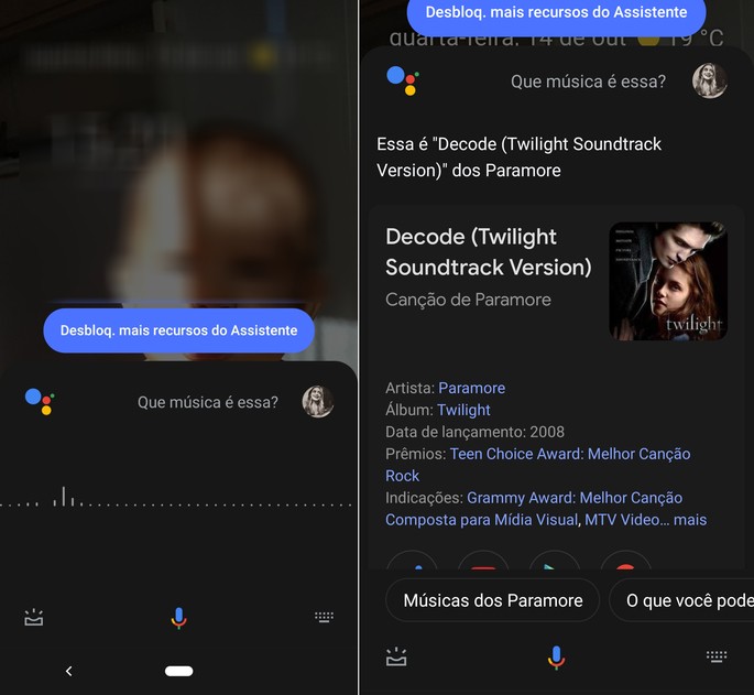 qual música está tocando