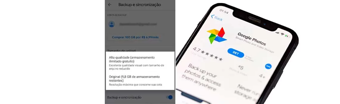 segurança de backup de fotos