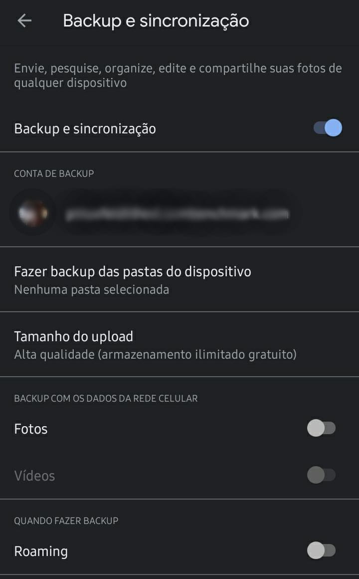 backup de fotos para nuvem