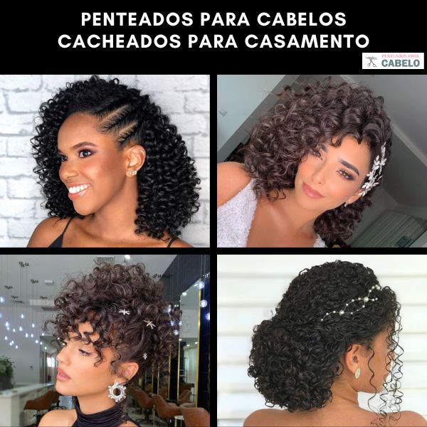 penteado para cabelo cacheado com torcido