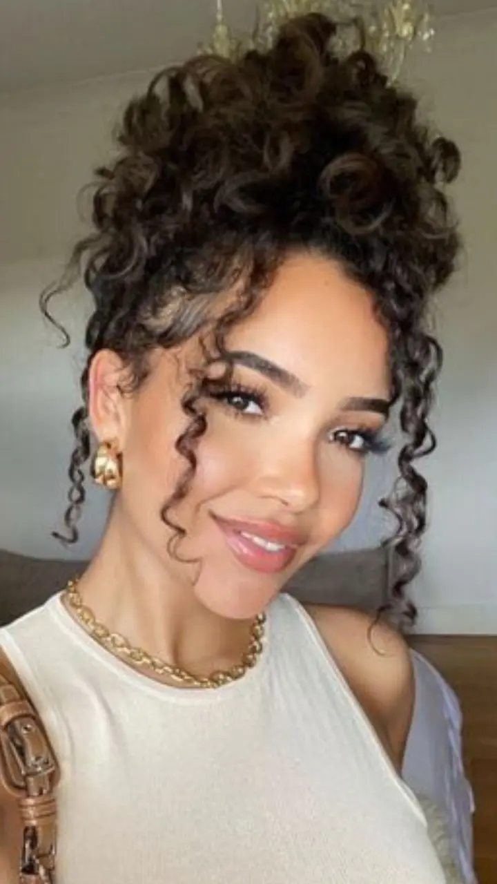 penteado rápido cabelo cacheado