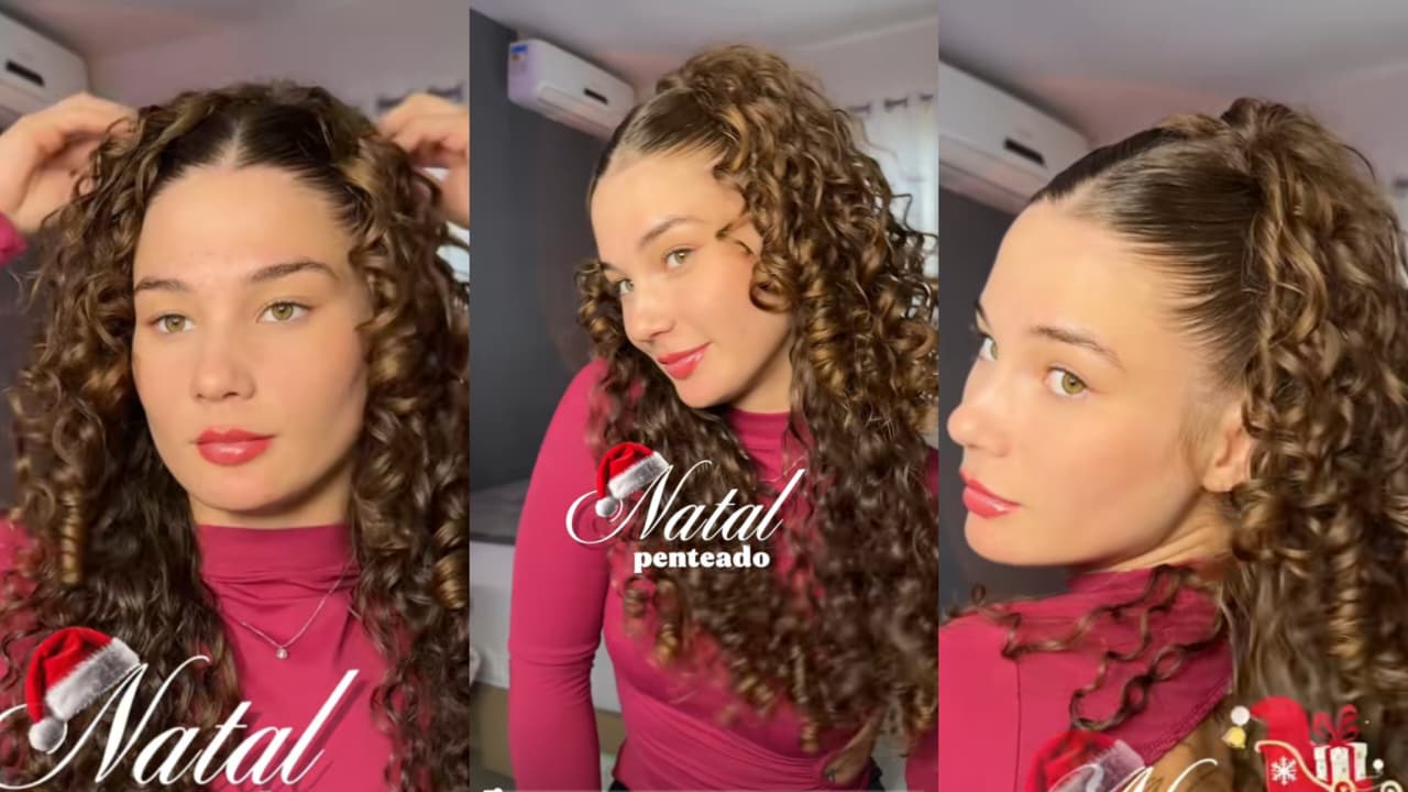 penteado para cabelo cacheado dia a dia