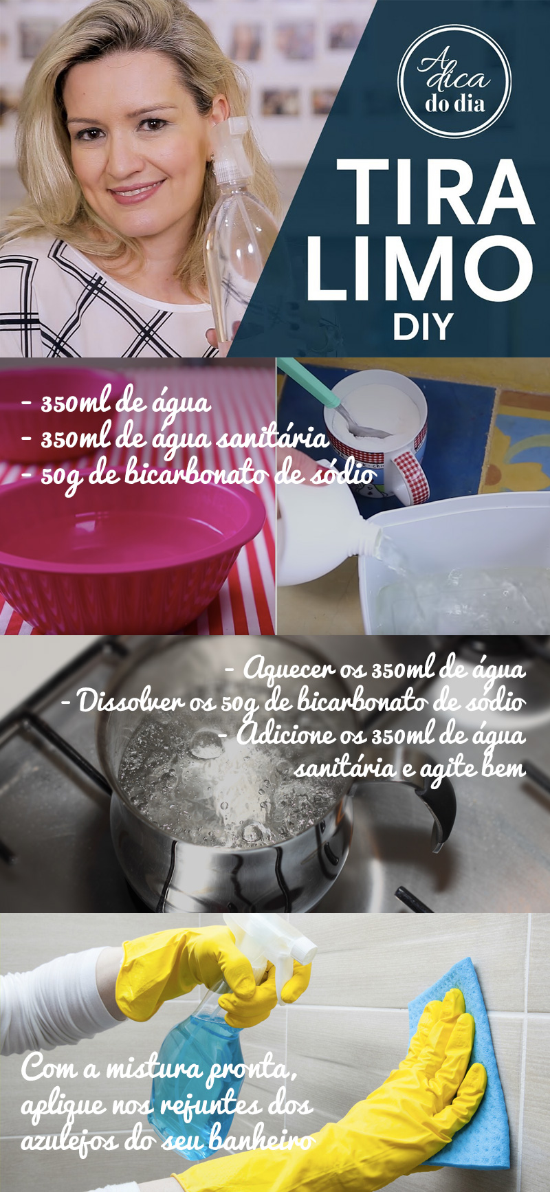 receita para clarear rejunte branco