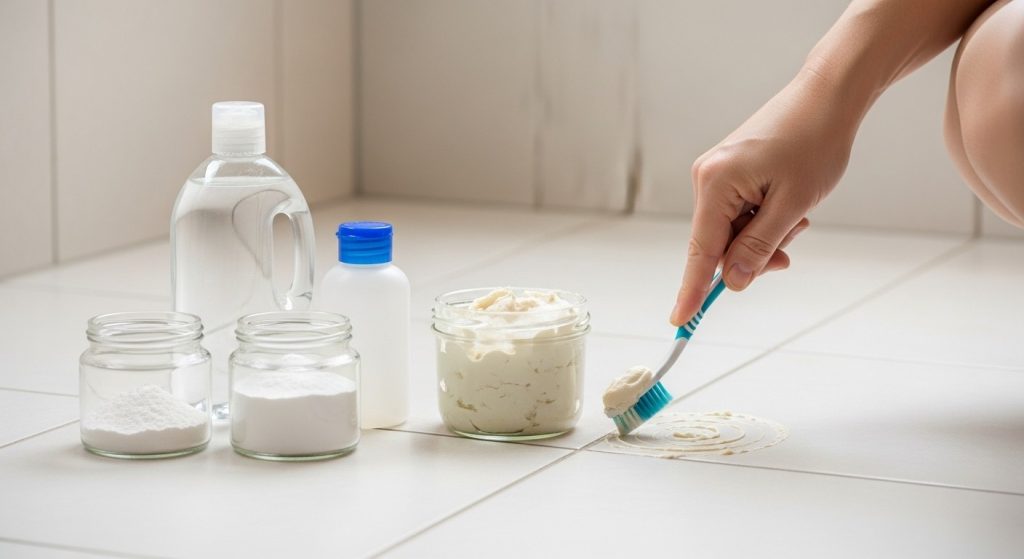 água oxigenada para limpar rejunte