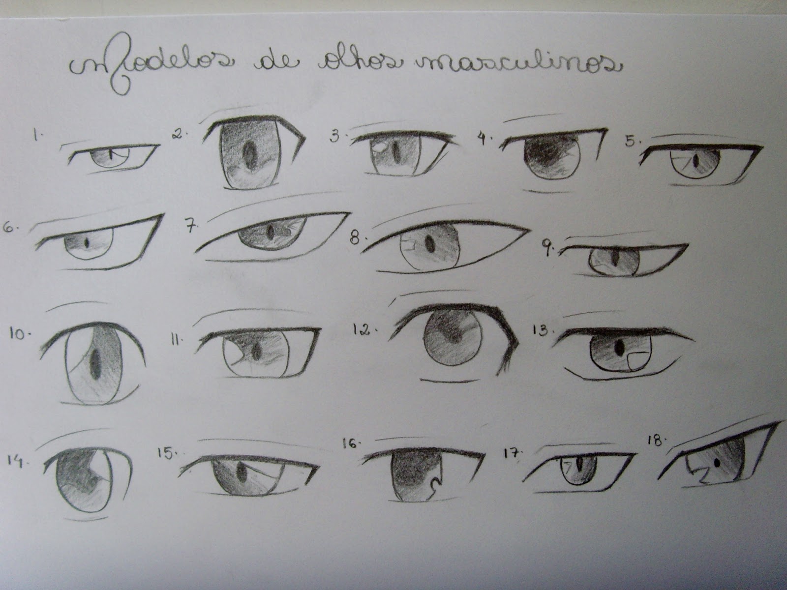 como desenhar um olho passo a passo
