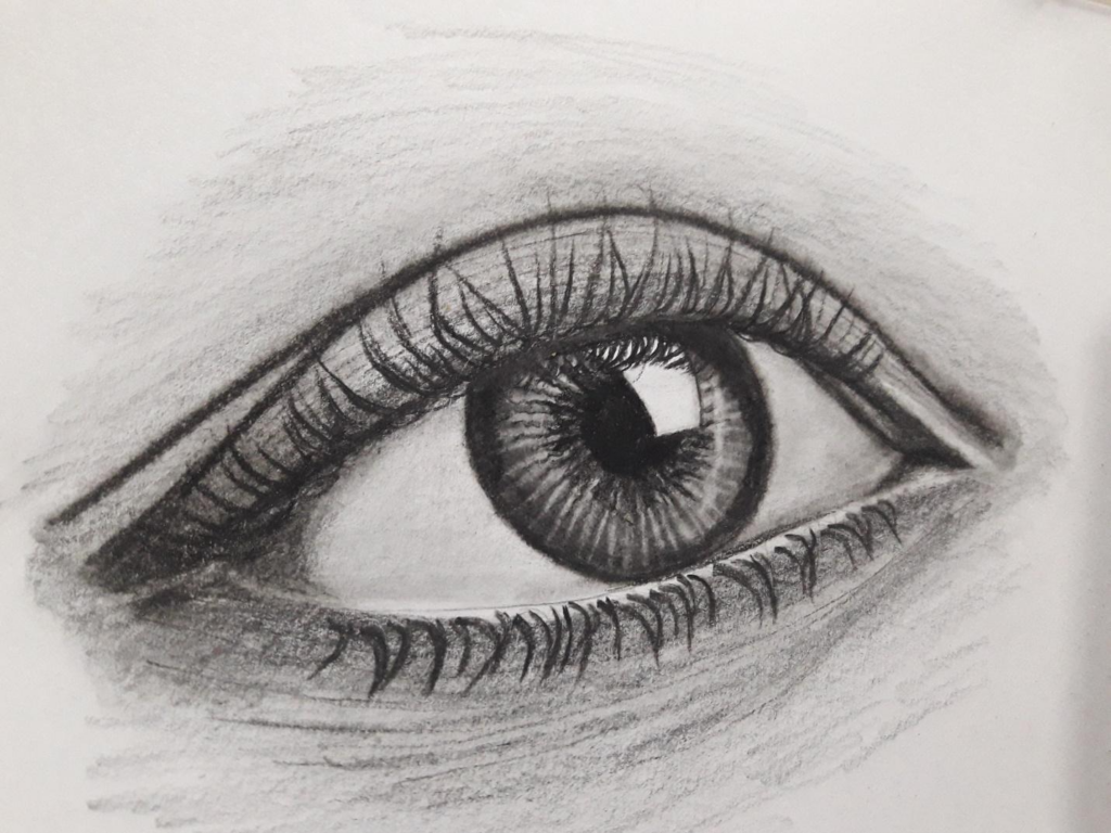 como desenhar os dois olhos
