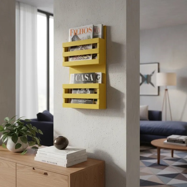 Revisteiro de Parede Sustentável: Transforme Caixotes e Palhinha