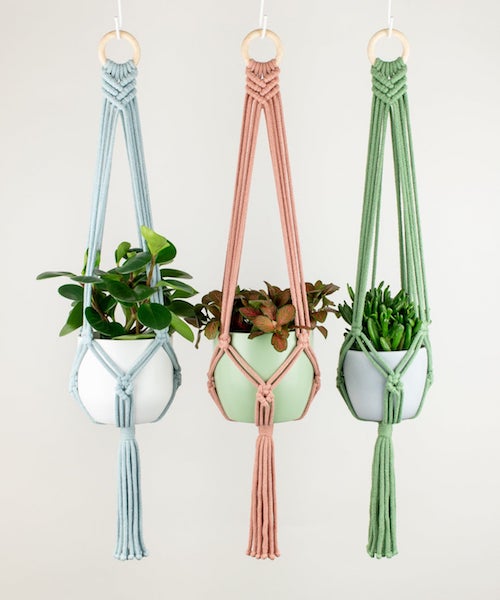 como fazer suporte de planta em macrame para iniciantes