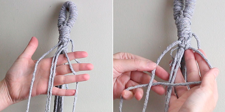 como fazer suporte de planta em macrame para iniciantes