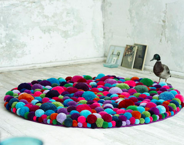 tutorial tapete de lã fofo