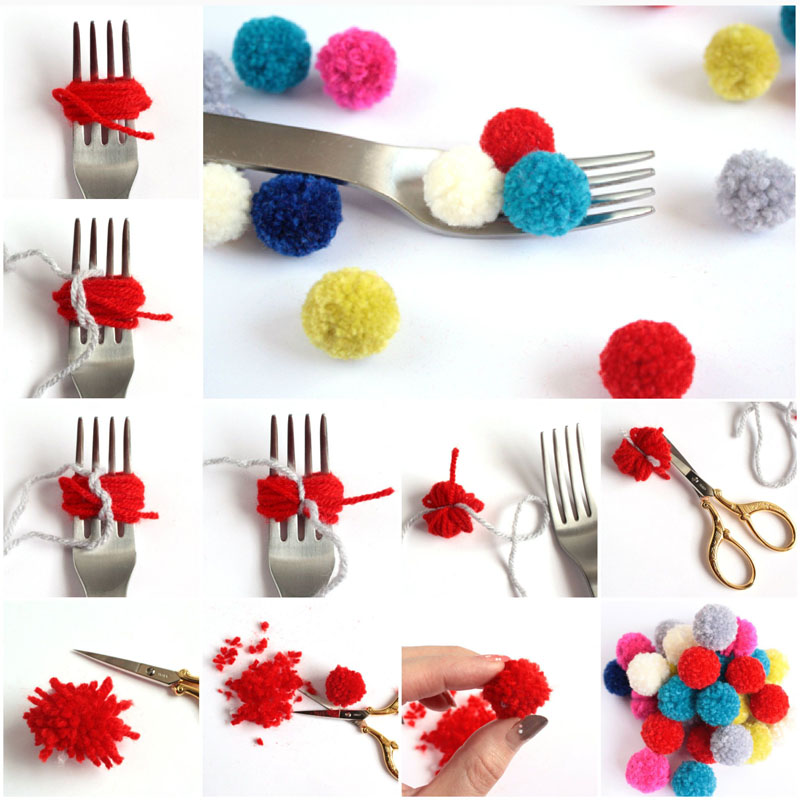 artesanato com pompom para decoração