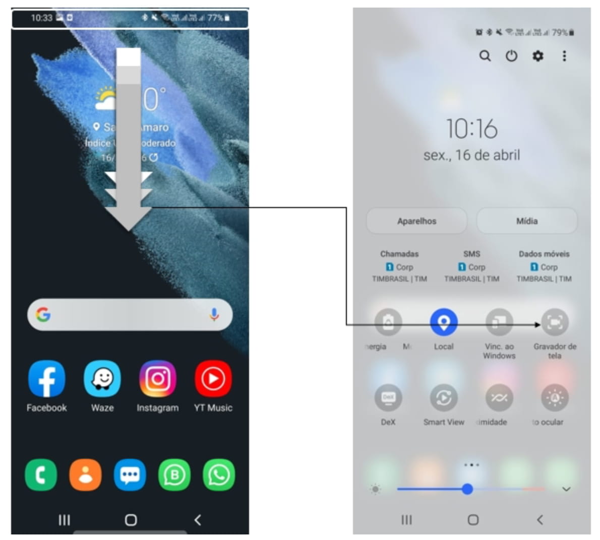 como gravar a tela do celular