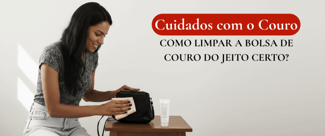 limpeza de bolsa de couro mofada