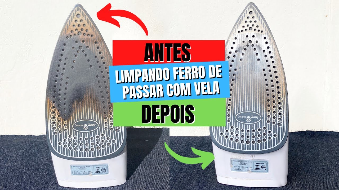 como limpar ferro de passar roupa queimado
