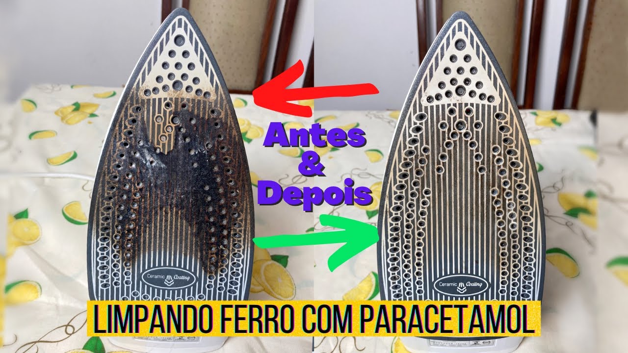 como limpar ferro de passar roupa queimado