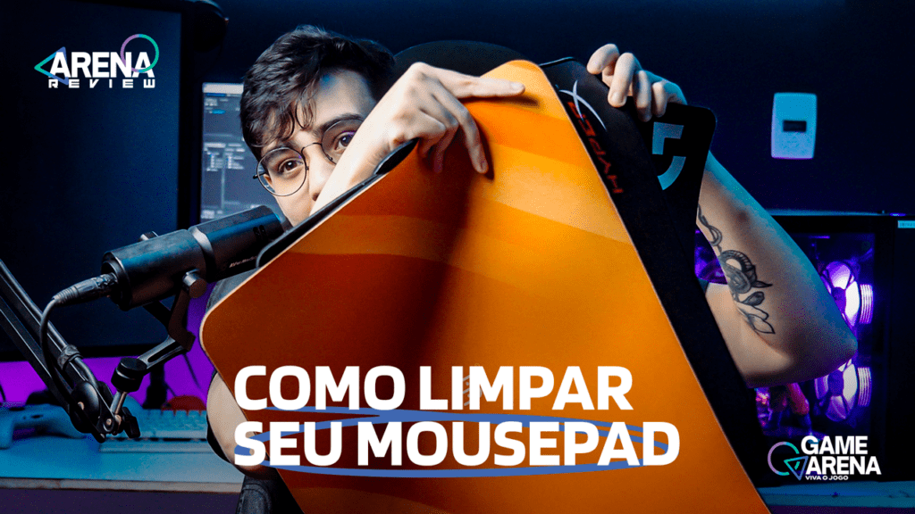 passo a passo para limpar mousepad de escritório