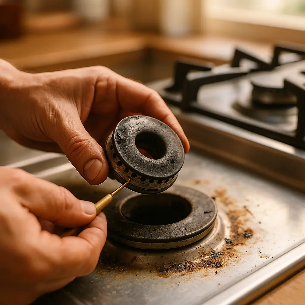 método caseiro para desentupir bocas de fogão