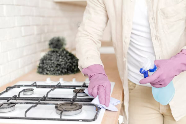 como limpar queimadores de fogão a gás com bicarbonato e vinagre