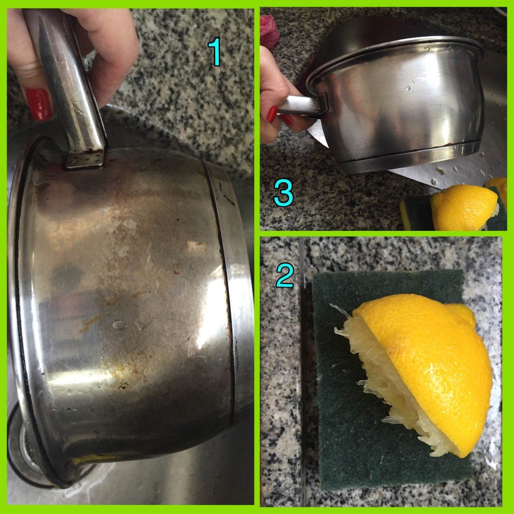 como limpar panela de inox manchada