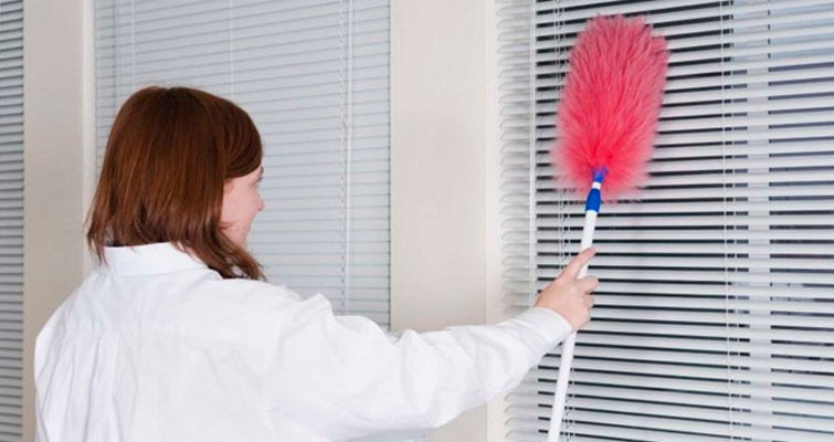 como limpar persianas verticais de tecido em casa