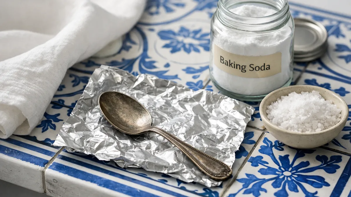 limpeza profunda de prata com ingredientes naturais