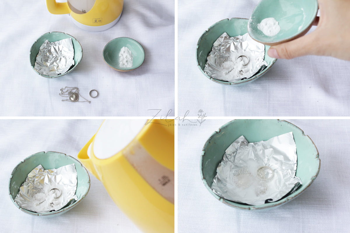 receita caseira para limpar prata escurecida