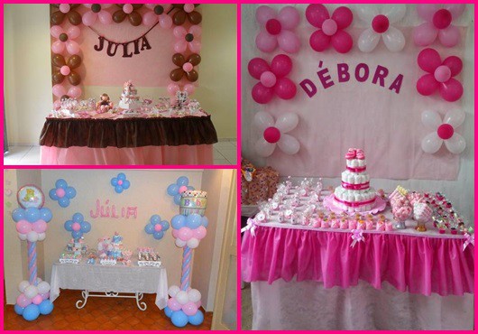 ideias de decoração chá de fraldas simples e barata