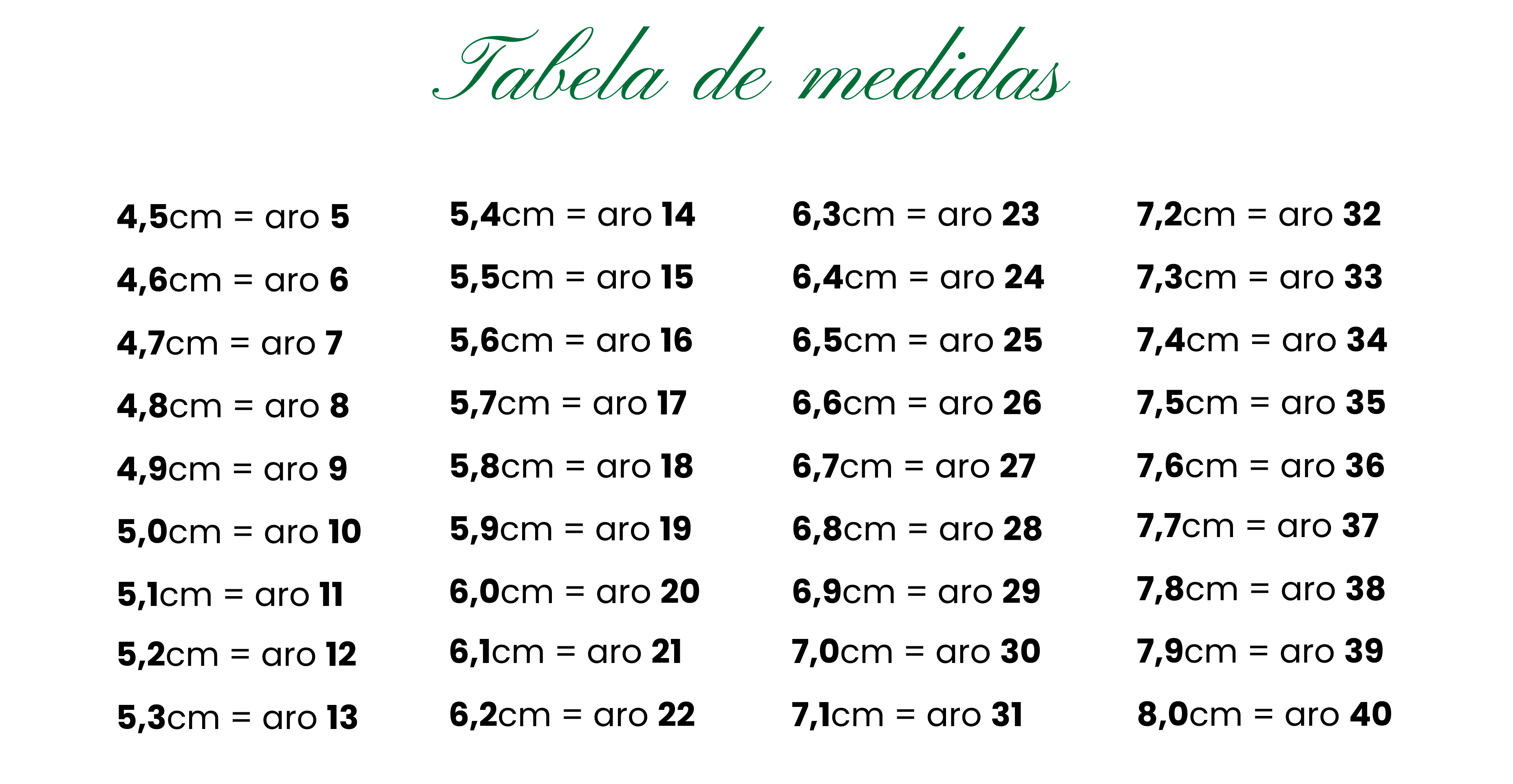 tamanho de anel pela internet