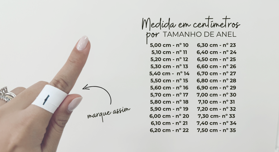 tamanho de aliança