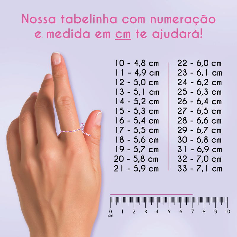 medida de anel com fita