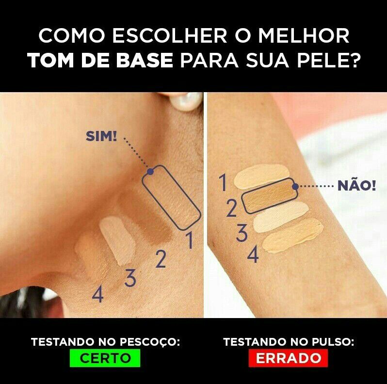 como testar base no rosto