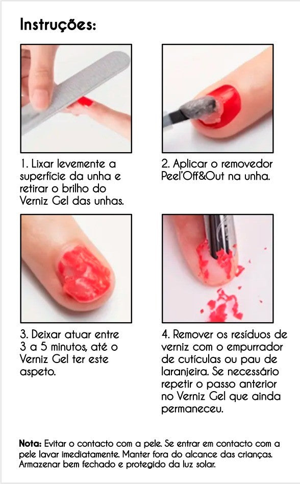 tirar gel da unha com acetona