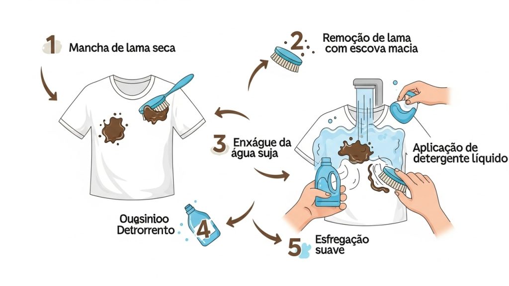 como tirar mancha de lama da roupa