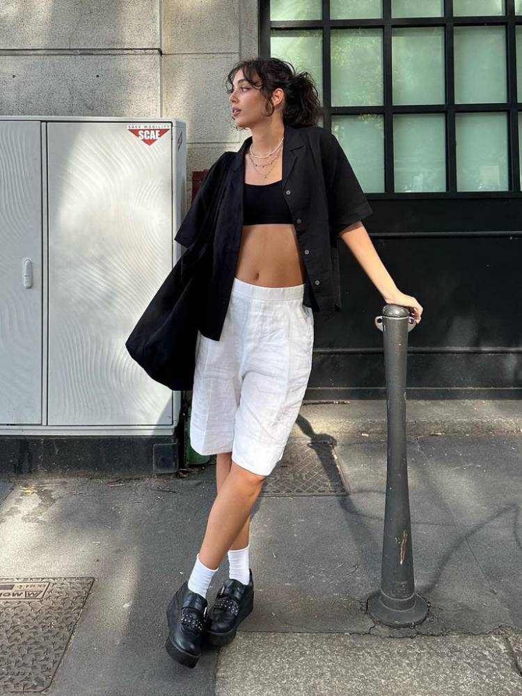 10 looks incríveis mocassim feminino calça cropped