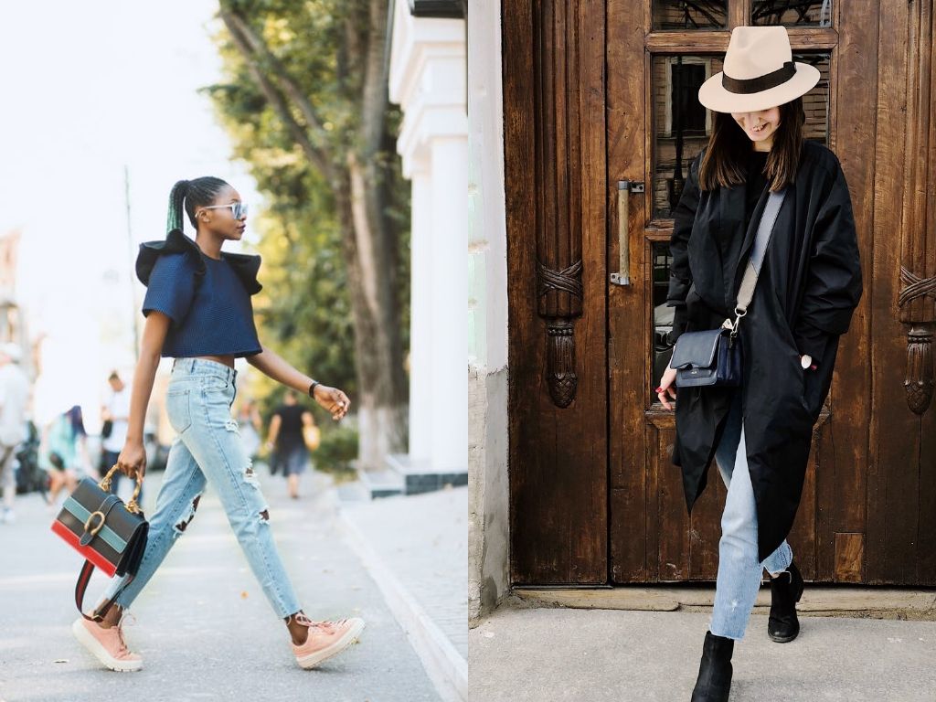 como combinar mocassim off white com calça jeans cropped