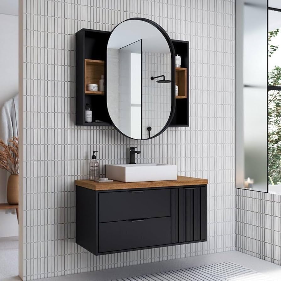 Conjunto de banheiro completo moderno