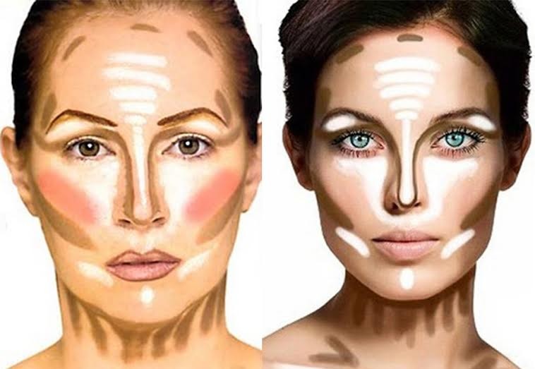 como fazer contorno no rosto