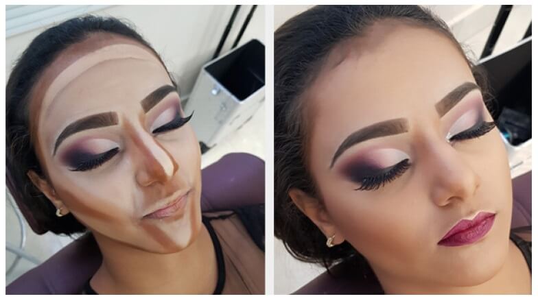 técnica de luz e sombra maquiagem