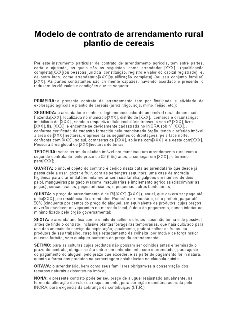 Arrendamento Rural vs. Parceria Rural: Entenda as Diferenças Legais e Fiscais