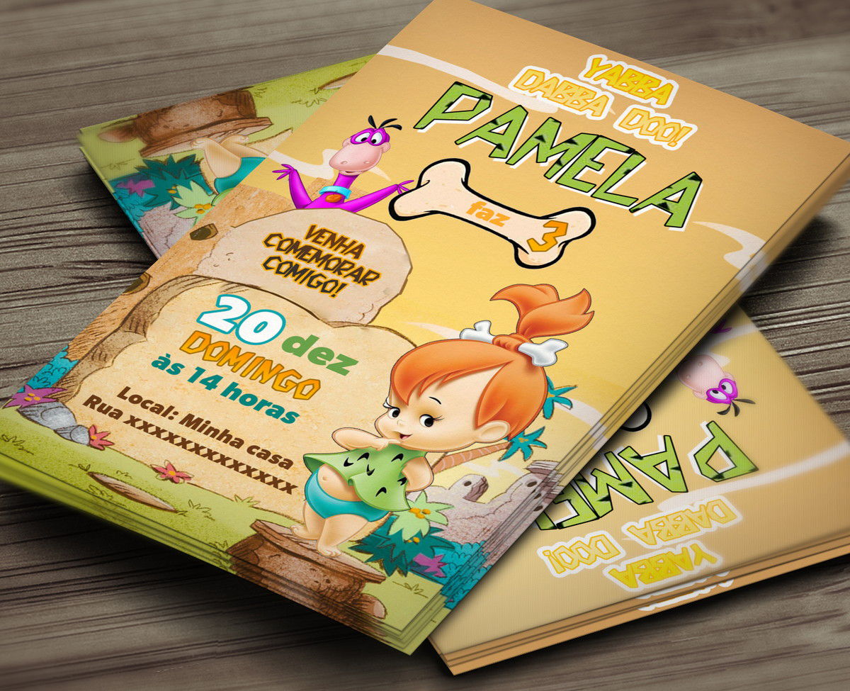 template convite pedrita grátis para editar