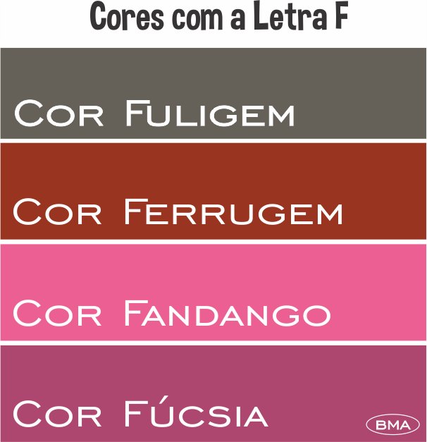 stop cores letra f