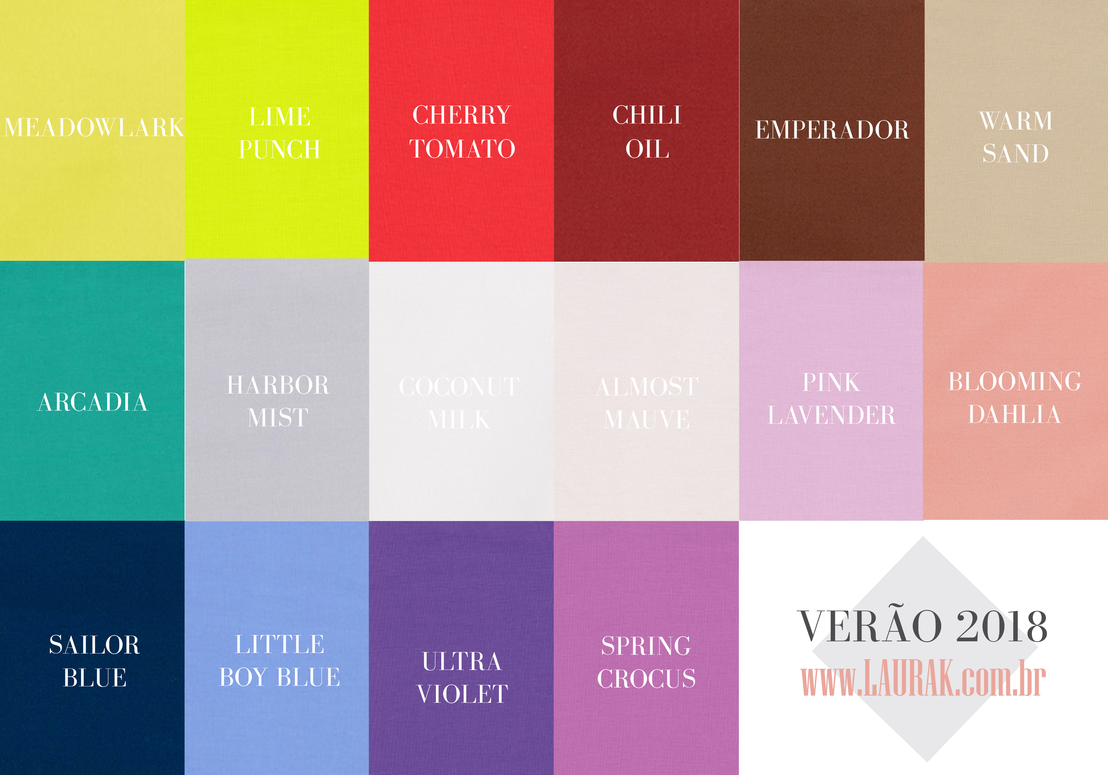Cores Verão 2018