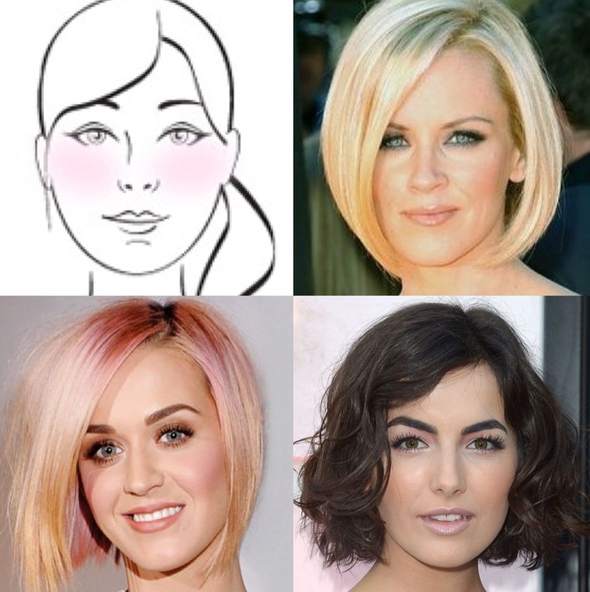 blunt cut vs long bob para rosto oval