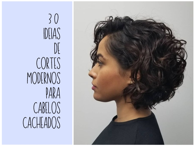 corte cacheado médio