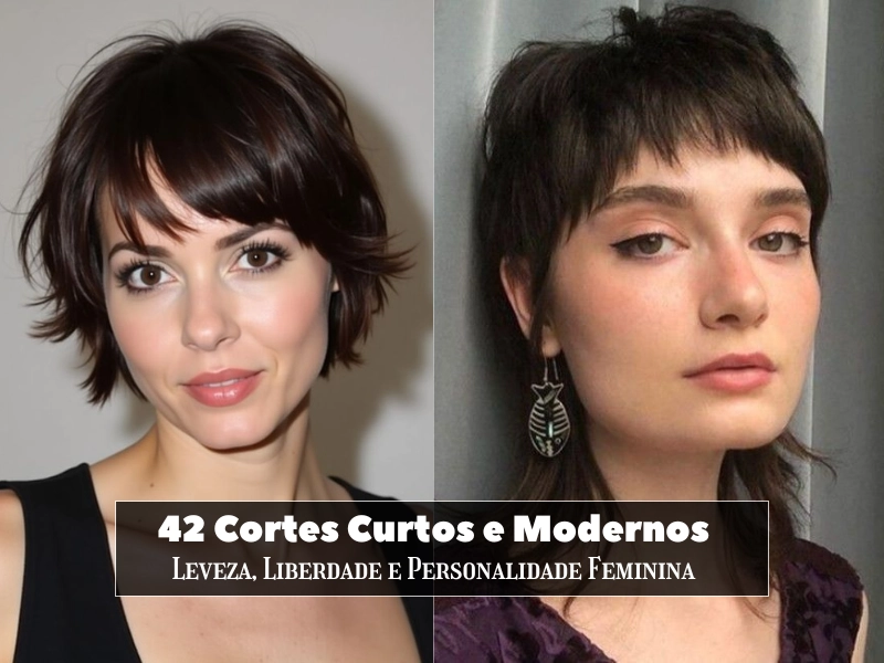 melhores cortes curtos com franja para rosto oval